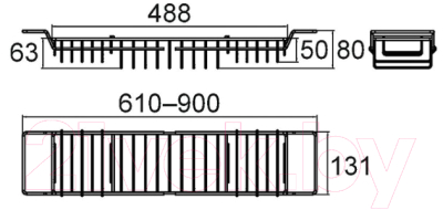 Полка для ванной Milardo 102W000M44