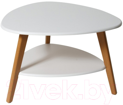 Журнальный столик Калифорния мебель Бруклин (белый) - фото