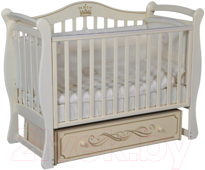 Детская кроватка Антел Julia-11 (слоновая кость) - фото