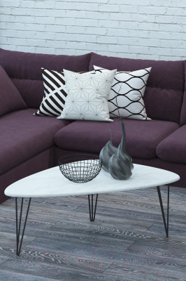 Журнальный столик Калифорния мебель Престон (белый бетон)