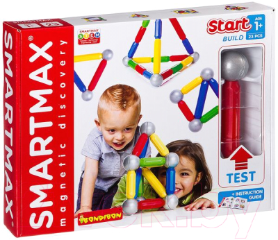 Конструктор магнитный Bondibon Основной набор из 23 деталей / ВВ2197 - фото