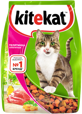 Сухой корм для кошек Kitekat Телятинка аппетитная