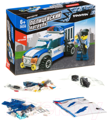 Конструктор Bondibon Полицейский патруль. Машина / ВВ3639