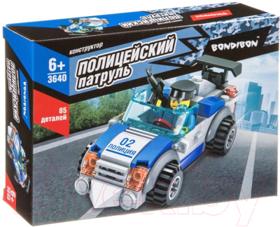 Конструктор Bondibon Полицейский патруль. Машина / ВВ3640 - фото