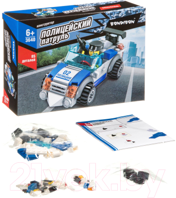 Конструктор Bondibon Полицейский патруль. Машина / ВВ3640
