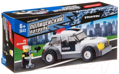 Конструктор Bondibon Полицейский патруль. Машина / ВВ3642 - фото