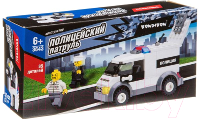 Конструктор Bondibon Полицейский патруль. Машина / ВВ3643 - фото