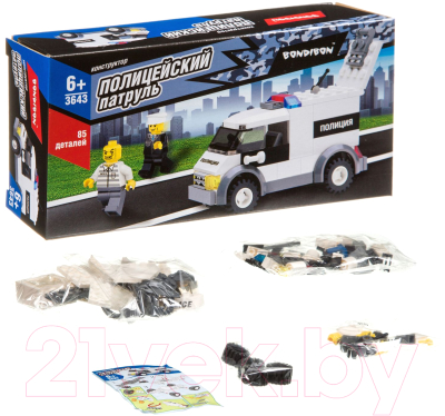 Конструктор Bondibon Полицейский патруль. Машина / ВВ3643