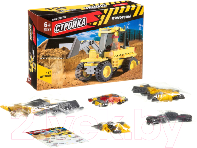 Конструктор Bondibon Стройка. Экскаватор / ВВ3647