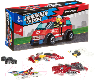 Конструктор Bondibon Пожарная Служба. Машина / ВВ3659
