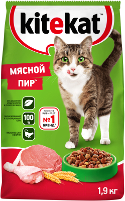 Сухой корм для кошек Kitekat Мясной пир (1.9кг) - фото
