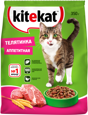 Сухой корм для кошек Kitekat Телятинка аппетитная - фото