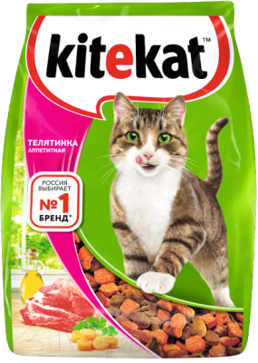 Сухой корм для кошек Kitekat Телятинка аппетитная