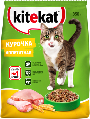 Сухой корм для кошек Kitekat Аппетитная курочка - фото