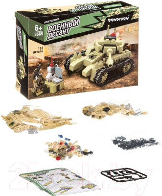 Конструктор Bondibon Военный десант. Танк / ВВ3669