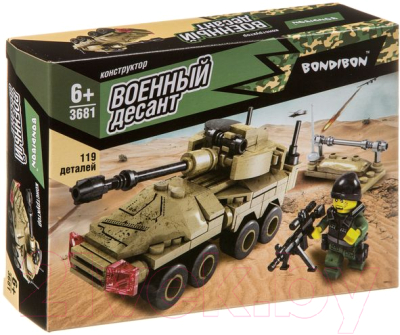 Конструктор Bondibon Военный Десант. Танк / ВВ3681 - фото