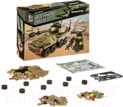 Конструктор Bondibon Военный Десант. Танк / ВВ3681