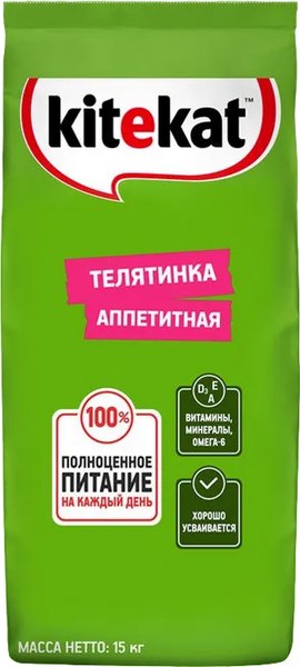 Сухой корм для кошек Kitekat Телятинка аппетитная - фото