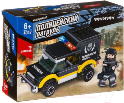 Конструктор Bondibon Полицейский патруль. Машина / ВВ4047 - фото