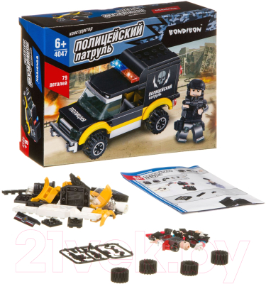 Конструктор Bondibon Полицейский патруль. Машина / ВВ4047
