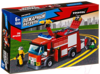 Конструктор Bondibon Пожарная служба. Пожарная машина / ВВ4049 - фото