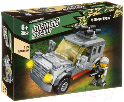 Конструктор Bondibon Военный десант. Машина / ВВ4052 - фото