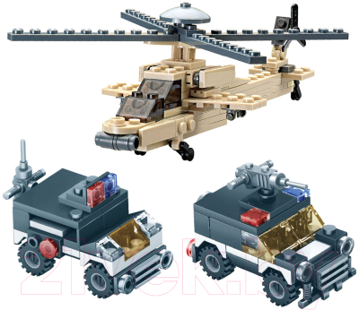 Конструктор Bondibon Военный десант. Вертолет. Машина / ВВ4055