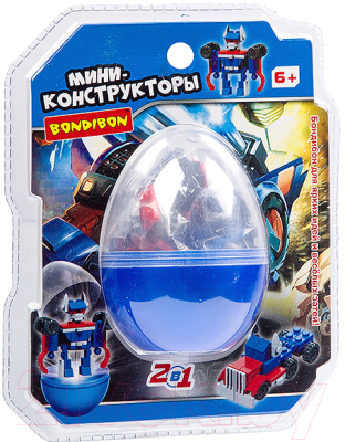 Конструктор Bondibon Мини в синем яйце / ВВ3239-С - фото