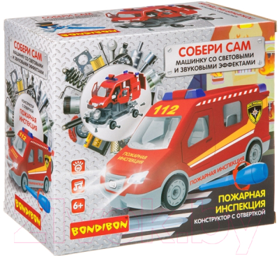 Конструктор Bondibon Собирай и играй. Пожарная инспекция / ВВ4155 - фото