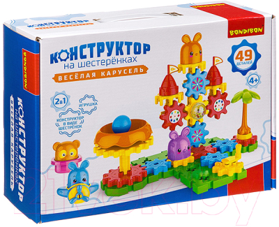 Конструктор Bondibon Веселая карусель / ВВ3299 - фото