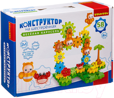 Конструктор Bondibon Веселая карусель / ВВ3321 - фото