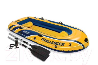 Надувная лодка Intex Challenger-3 Set / 68370NP