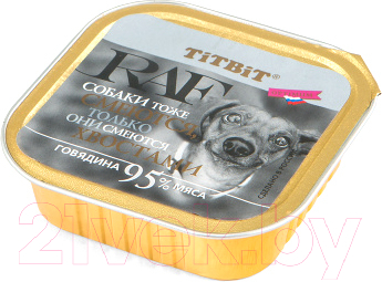 Влажный корм для собак TiTBiT RAF с говядиной - фото
