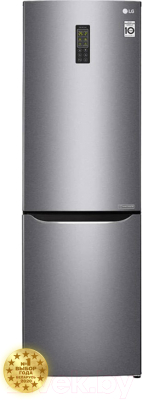 Холодильник с морозильником LG GA-B379SLUL