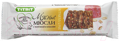 Лакомство для собак TiTBiT Fitness мюсли с телятиной и злаками - фото