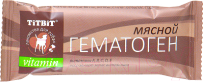 Лакомство для собак TiTBiT Vitamin гематоген мясной / 005897 - фото