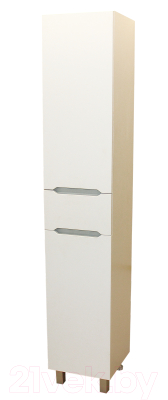 Шкаф-пенал для ванной СанитаМебель Сизаль 54.350к (левый) - фото