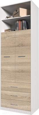 Шкаф Интерлиния Innova V01 (дуб сонома/белый) - фото