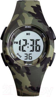 Часы наручные детские Skmei 1459-5 (зеленый камуфляж) - фото
