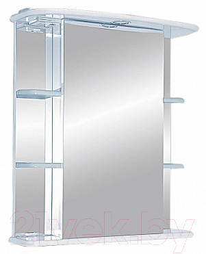 Шкаф с зеркалом для ванной Misty Магнолия 55 / Э-Маг04055-01СвП - фото
