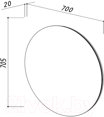 Зеркало Belux Консул В70 (1, белый глянцевый)
