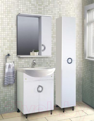 Шкаф с зеркалом для ванной Vako Вероника 60 / 17667