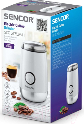 Кофемолка Sencor SCG 2052WH