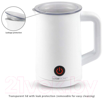 Вспениватель молока Clatronic MS 3693 (белый)