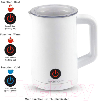 Вспениватель молока Clatronic MS 3693 (белый)