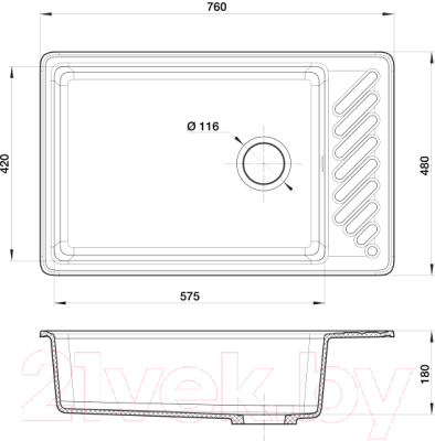 Мойка кухонная GranFest Quarz GF-ZL-51