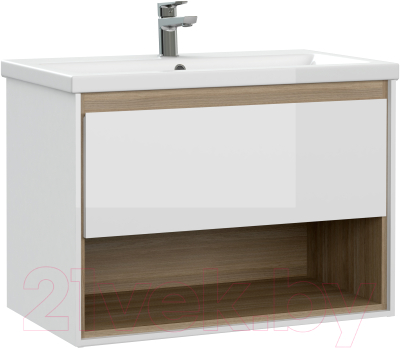 Тумба под умывальник Cersanit Louna 80 / SP-SZ-LOU-CO80/Wh - фото