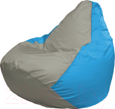 Бескаркасное кресло Flagman Груша Супер Мега Г5.1-337 (серый/голубой) - фото