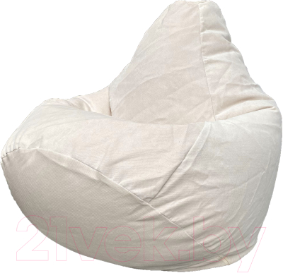 Бескаркасное кресло Flagman Груша Мега Super Г5.5-04 (слоновая кость) - фото