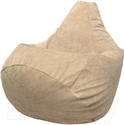 Бескаркасное кресло Flagman Груша Мега Super Г5.5-34 (светло-бежевый) - фото